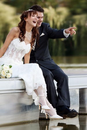 Hochzeitsfotograf, Brautpaar am See